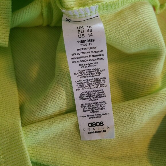 ASOS Green Knit Tank Dress Womens 14 NEW - Picture 6 of 8
